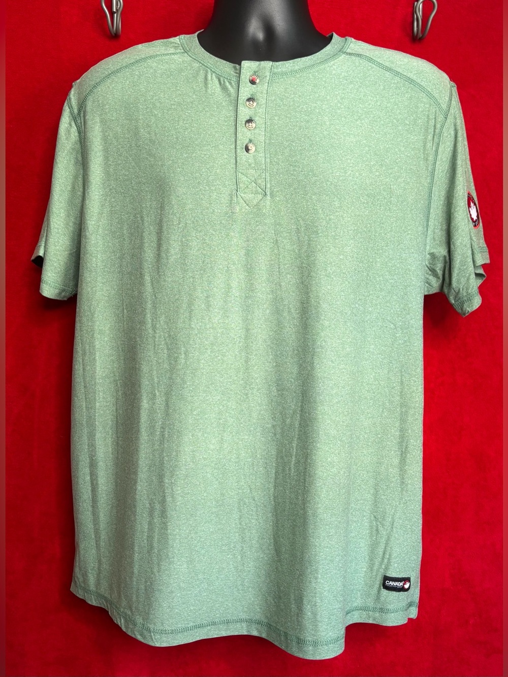 Canada Weather Gear Performance T-Shirt Heather Sage Green NWT Large